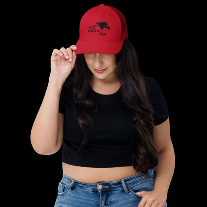 Hats Red Gallop Style Logo Trucker Cap - Black Stitching