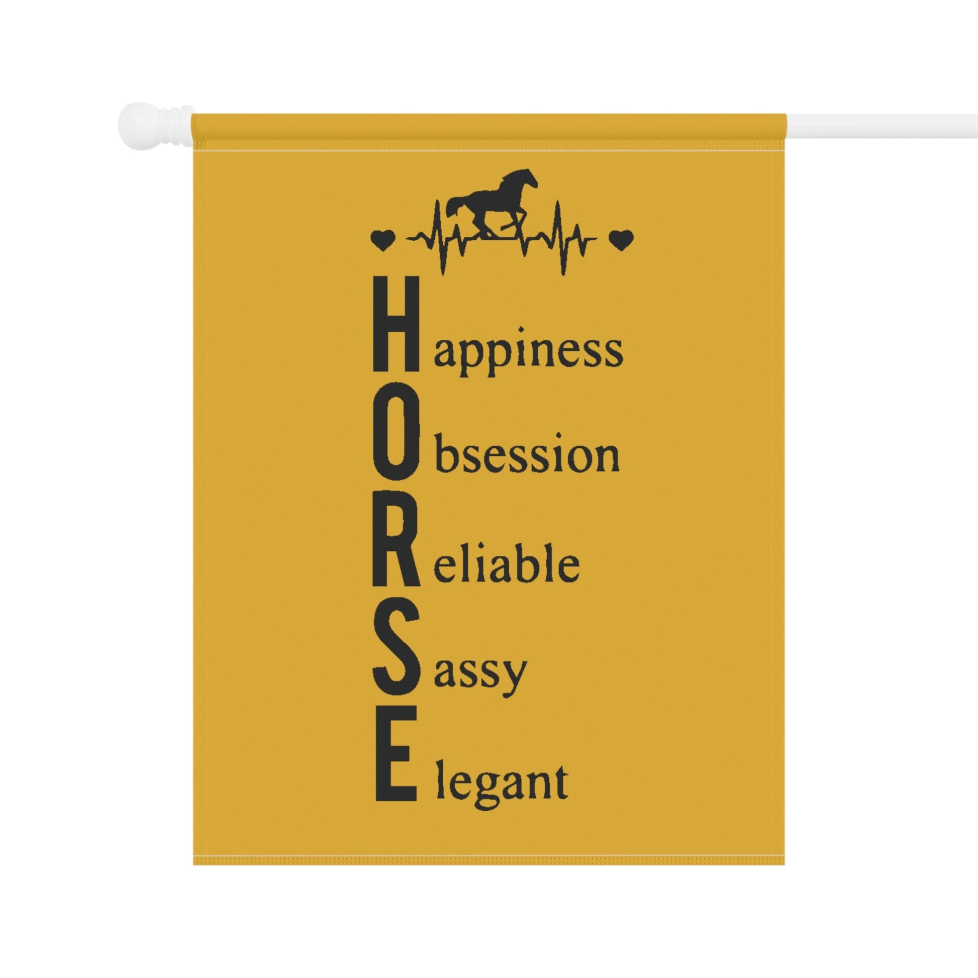 Home Decor Heartbeat Horse Definition Garden & House Flag GS_47