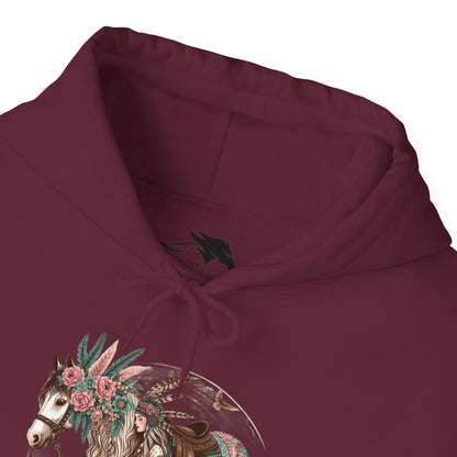 Hoodie BOHO Floral Horse and Rider Unisex Hoodie GS_7