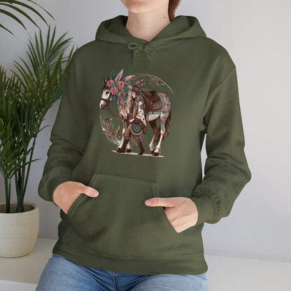 Hoodie BOHO Floral Horse and Rider Unisex Hoodie GS_7