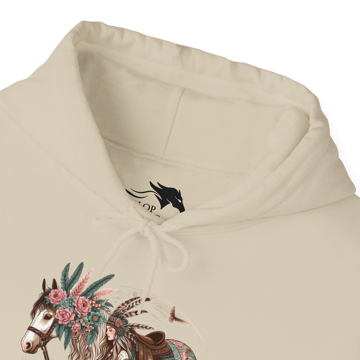 Hoodie BOHO Floral Horse and Rider Unisex Hoodie GS_7