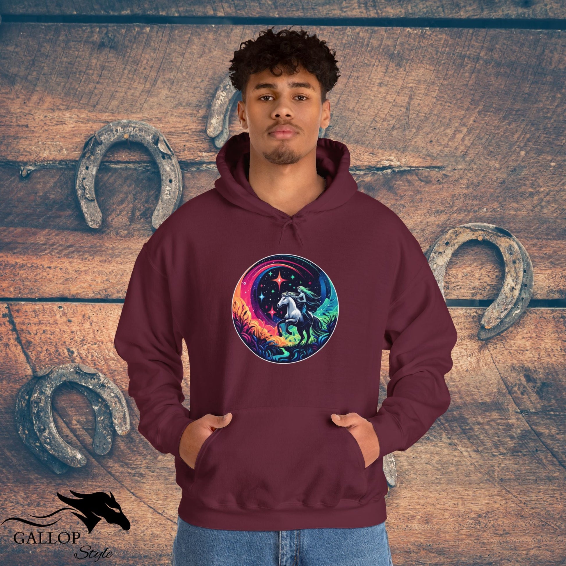 Hoodie Cosmic Horse & Rider Unisex Hoodie GS_35