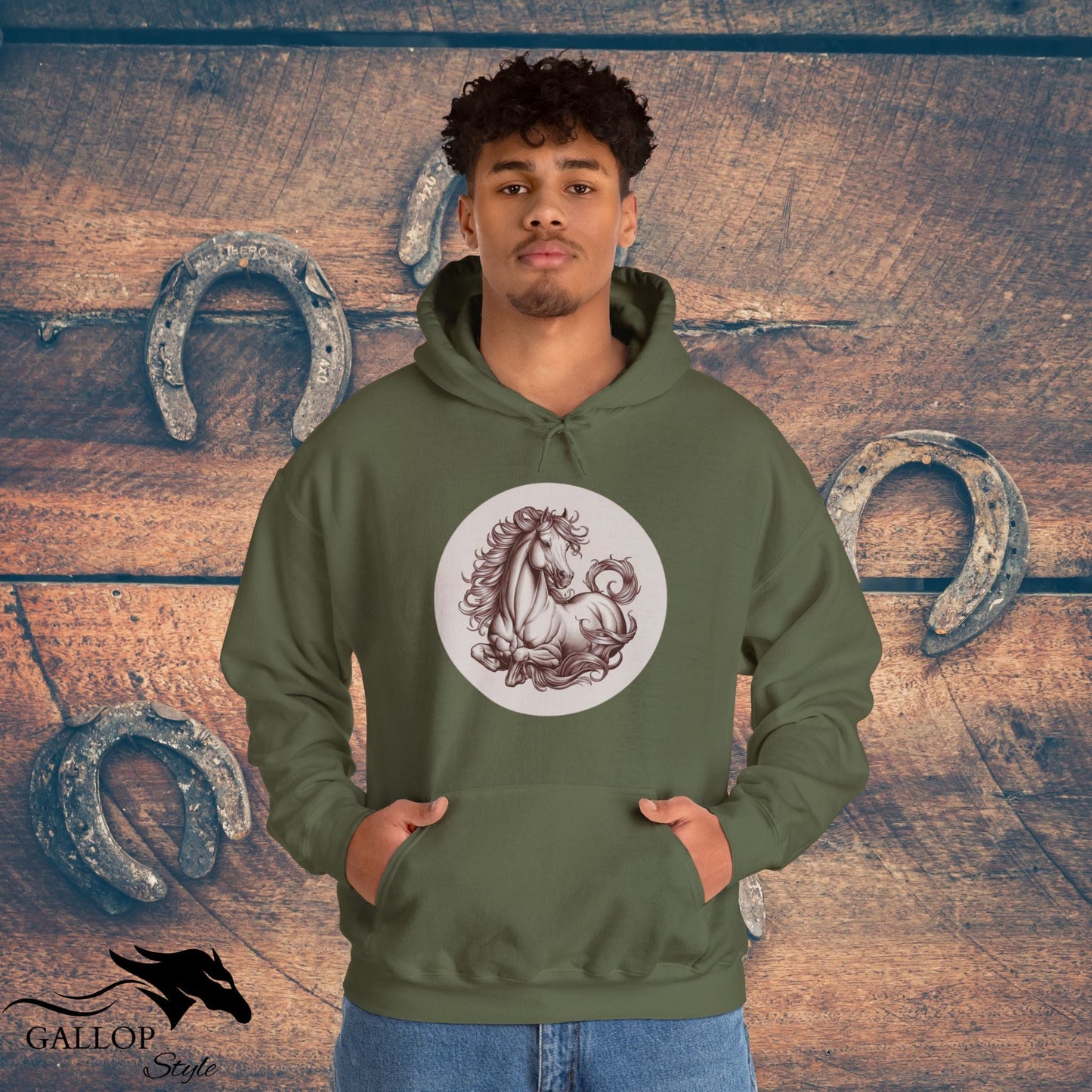 Hoodie Elegant Horse at Rest Unisex Hoodie GS_41