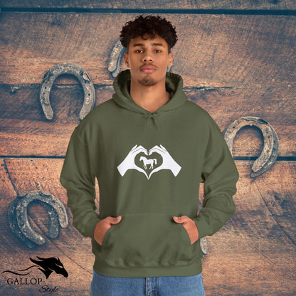 Hoodie Heart Hands Horses Unisex Hoodie GS_34