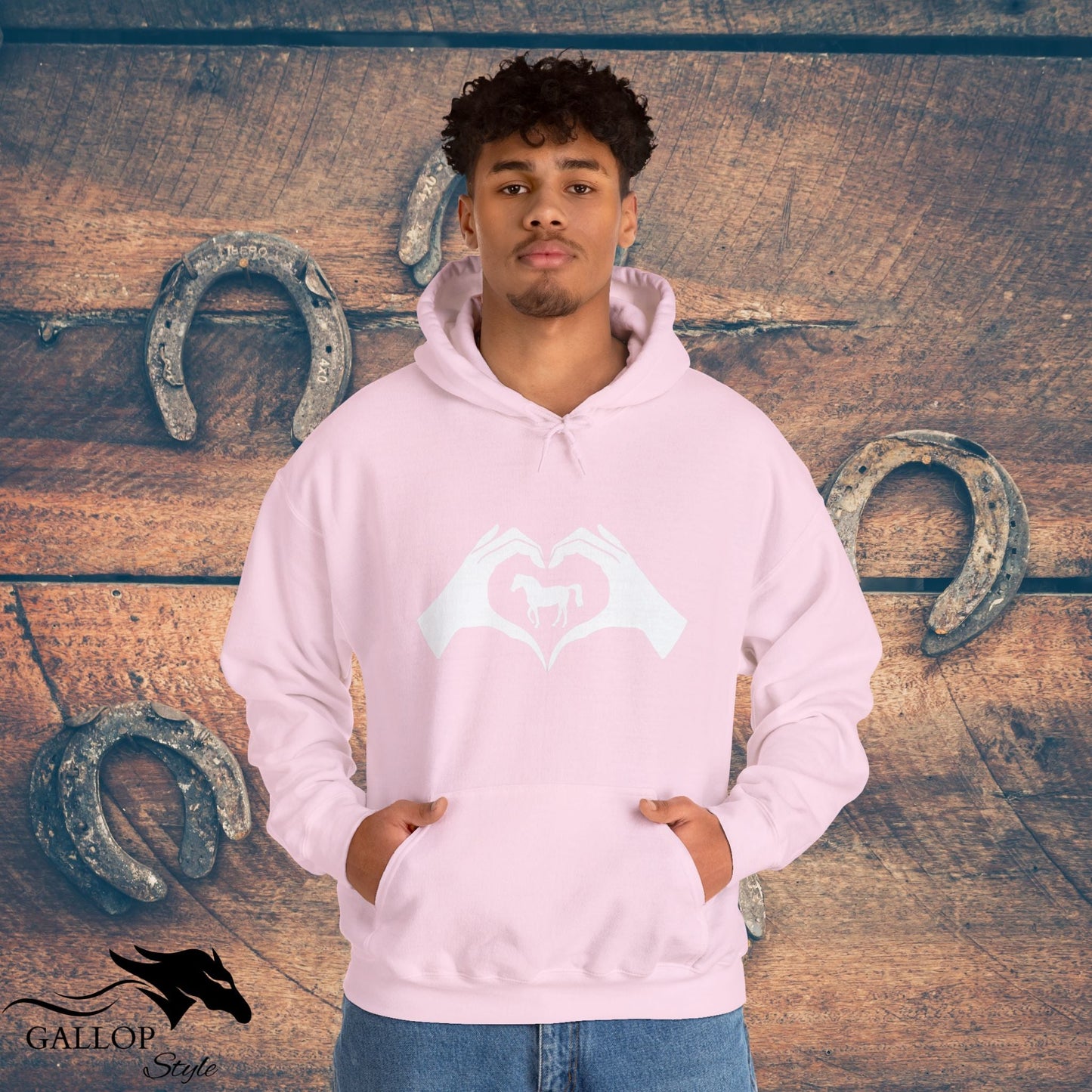 Hoodie Heart Hands Horses Unisex Hoodie GS_34