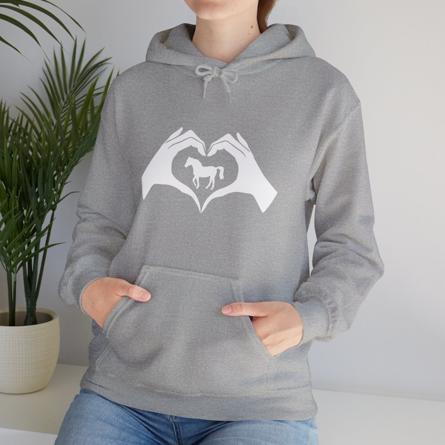 Hoodie Heart Hands Horses Unisex Hoodie GS_34