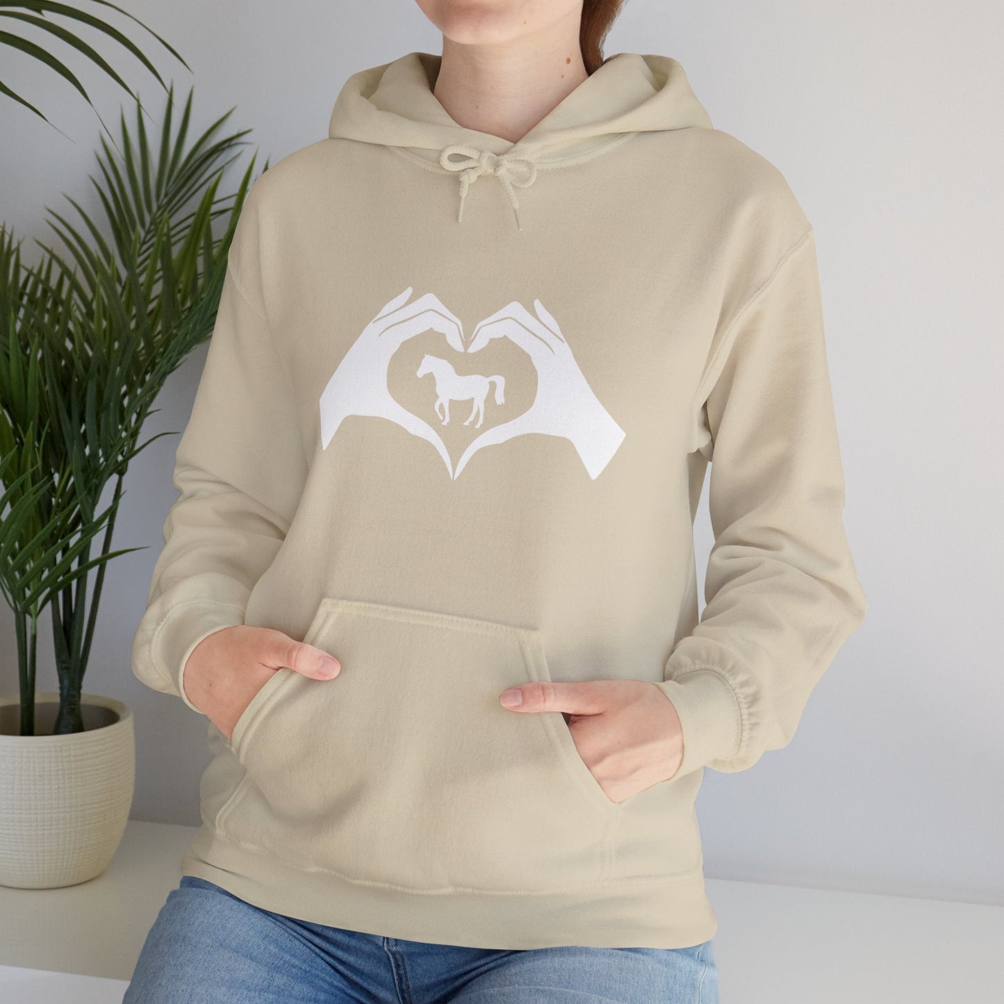 Hoodie Heart Hands Horses Unisex Hoodie GS_34