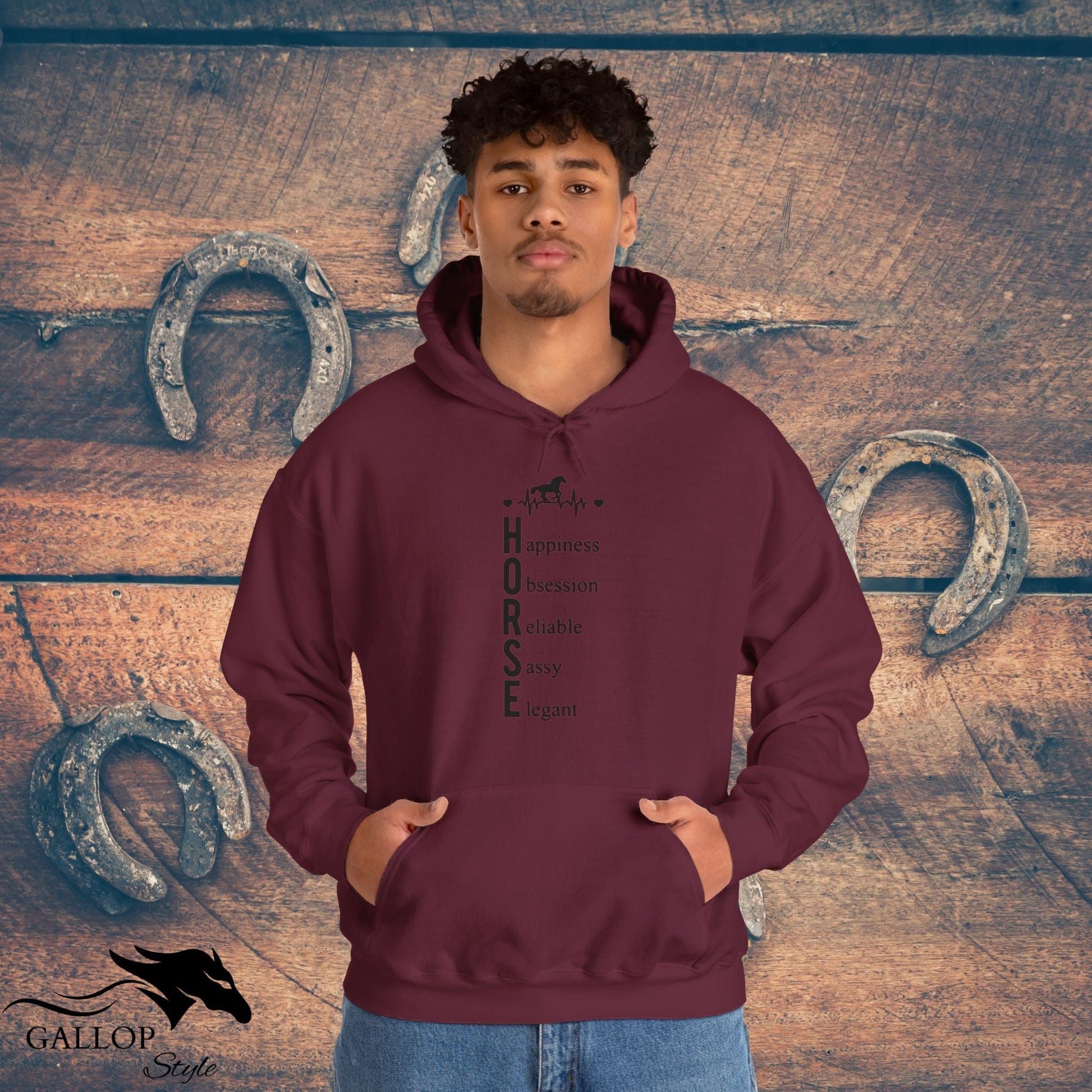 Hoodie Heartbeat Horse Definition Unisex Hoodie GS_47