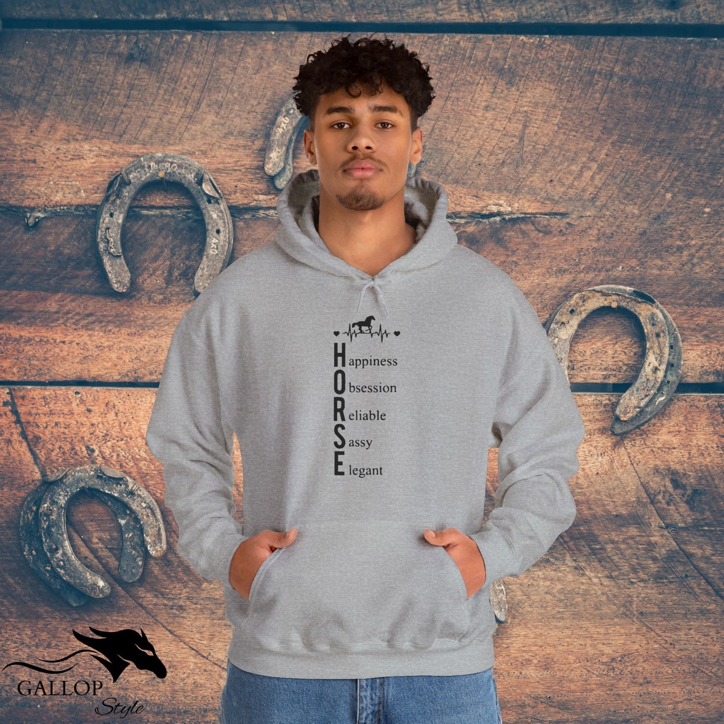 Hoodie Heartbeat Horse Definition Unisex Hoodie GS_47