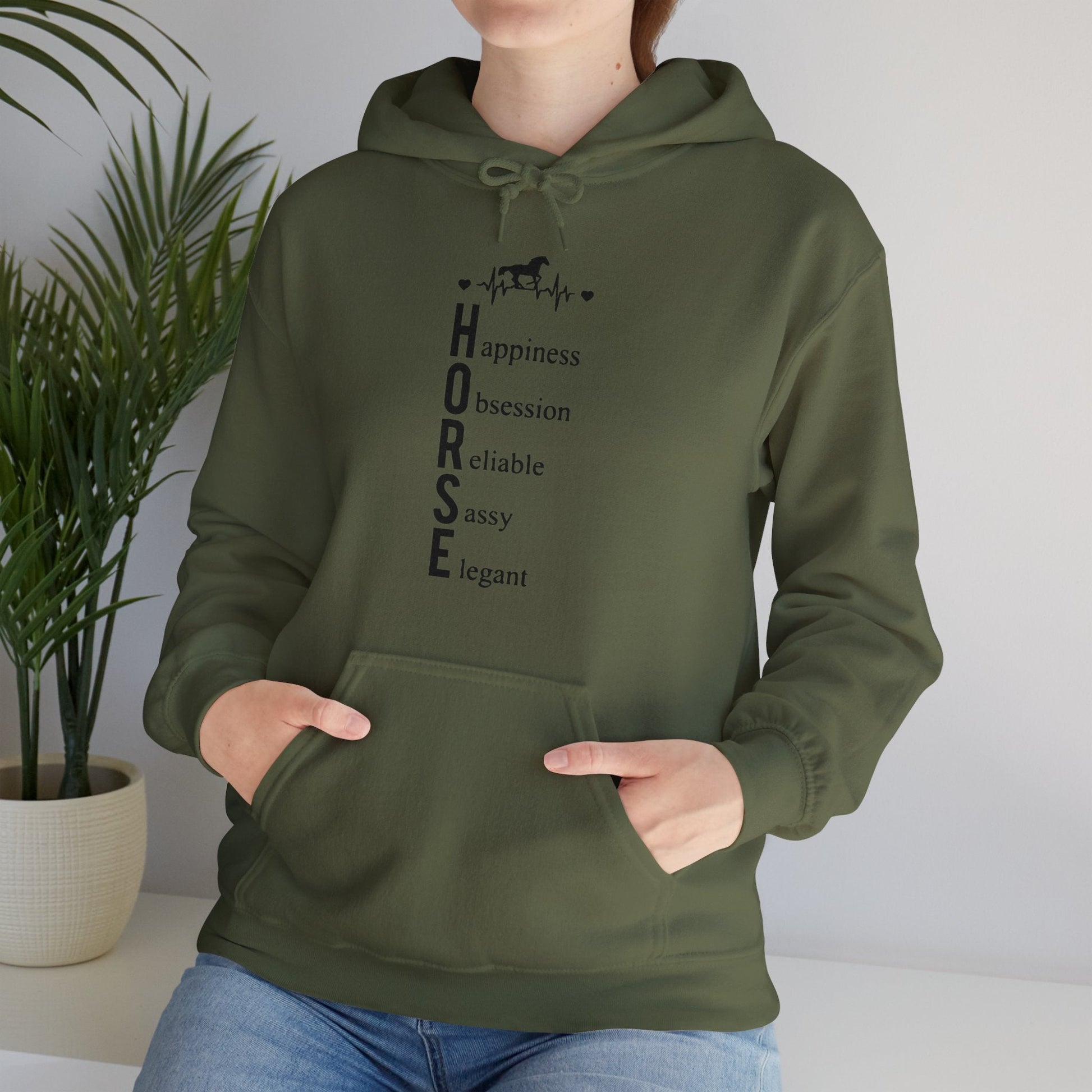 Hoodie Heartbeat Horse Definition Unisex Hoodie GS_47