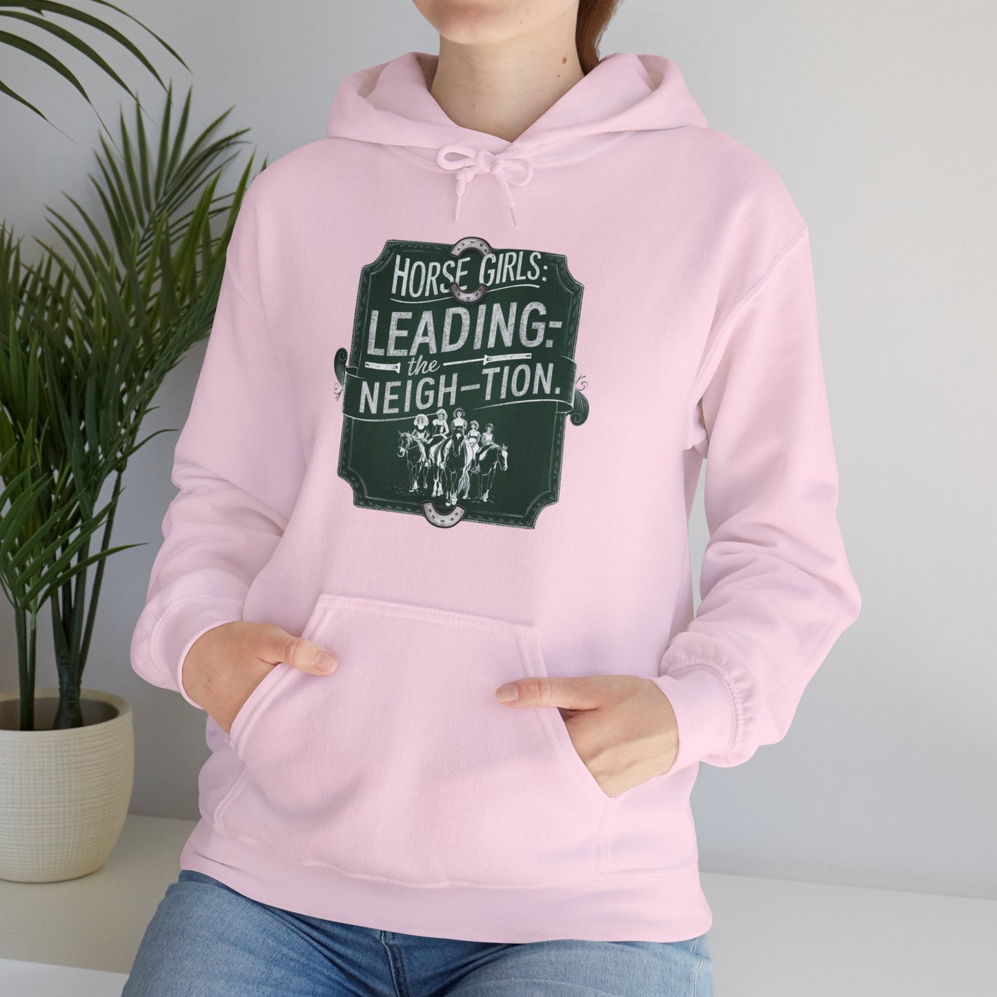 Hoodie Horse Girls Lead Neightion Unisex Hoodie GS_12