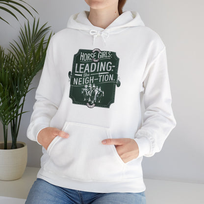 Hoodie Horse Girls Lead Neightion Unisex Hoodie GS_12