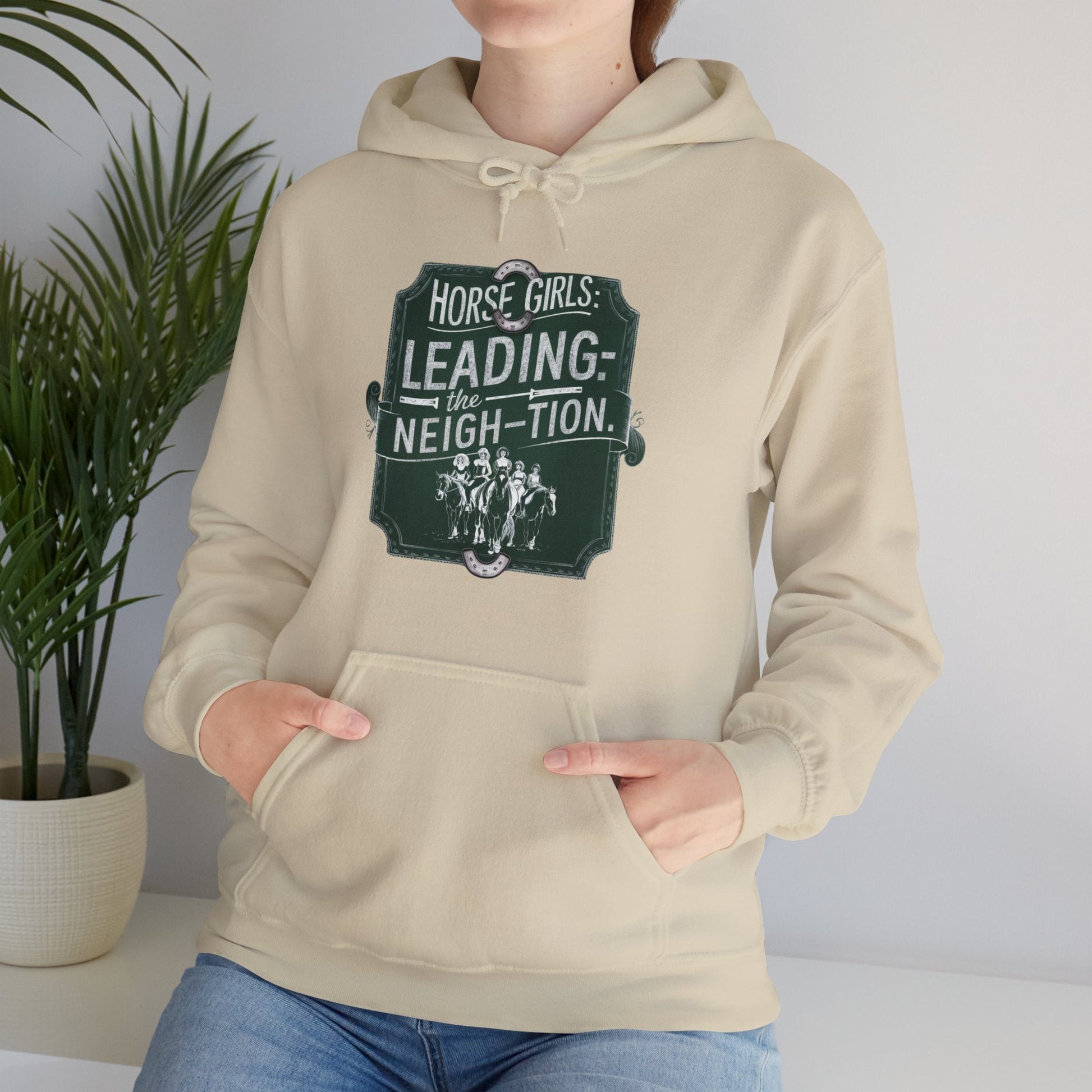 Hoodie Horse Girls Lead Neightion Unisex Hoodie GS_12