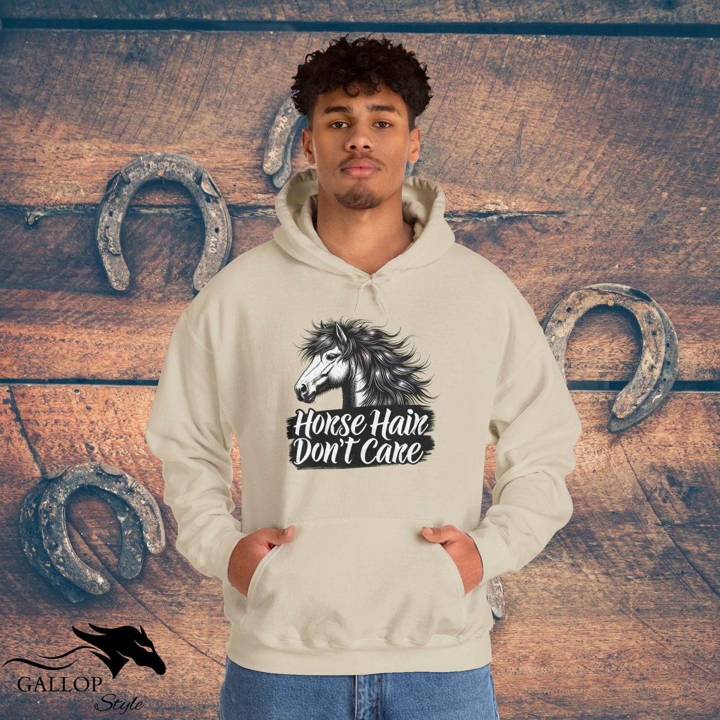 Hoodie Horse Hair Don't Care Unisex Hoodie GS_14