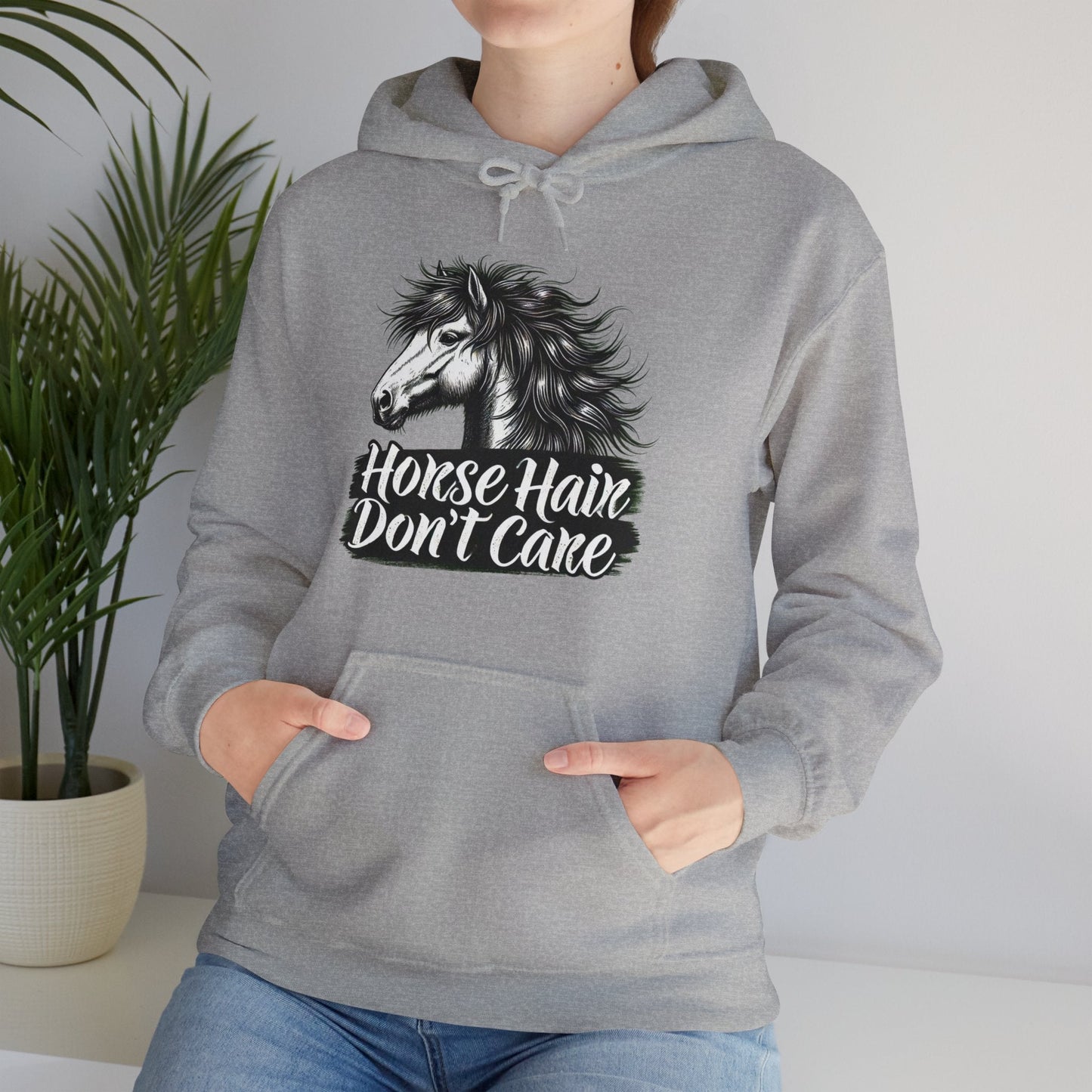 Hoodie Horse Hair Don't Care Unisex Hoodie GS_14