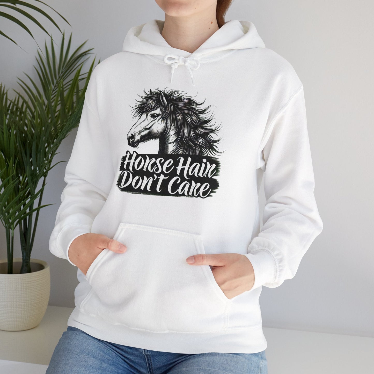 Hoodie Horse Hair Don't Care Unisex Hoodie GS_14