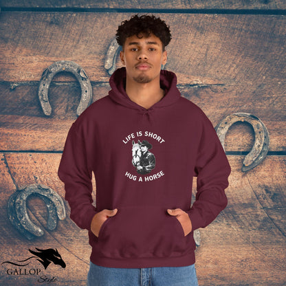 Hoodie life is short hug a horse male Unisex Hoodie GS_33