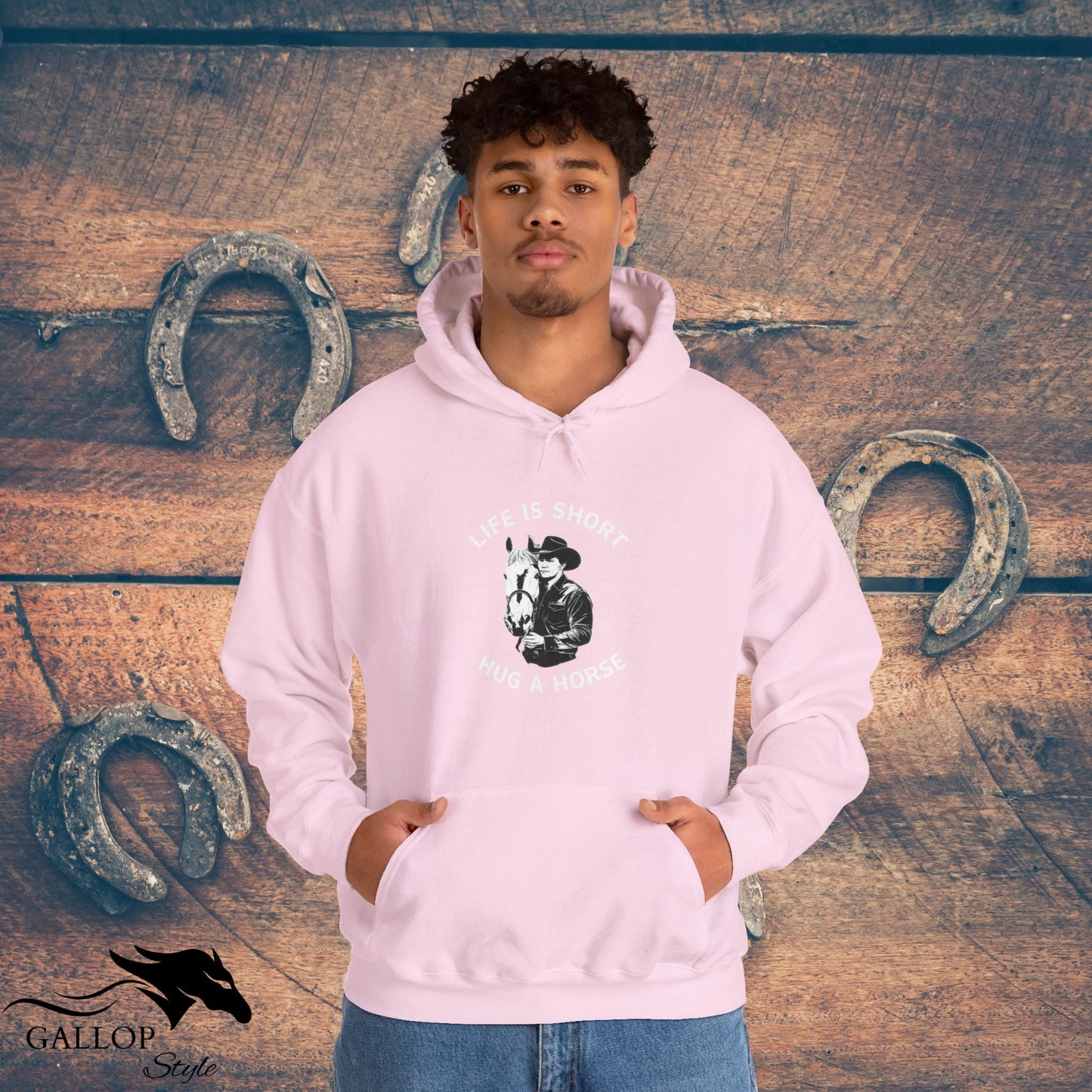 Hoodie life is short hug a horse male Unisex Hoodie GS_33