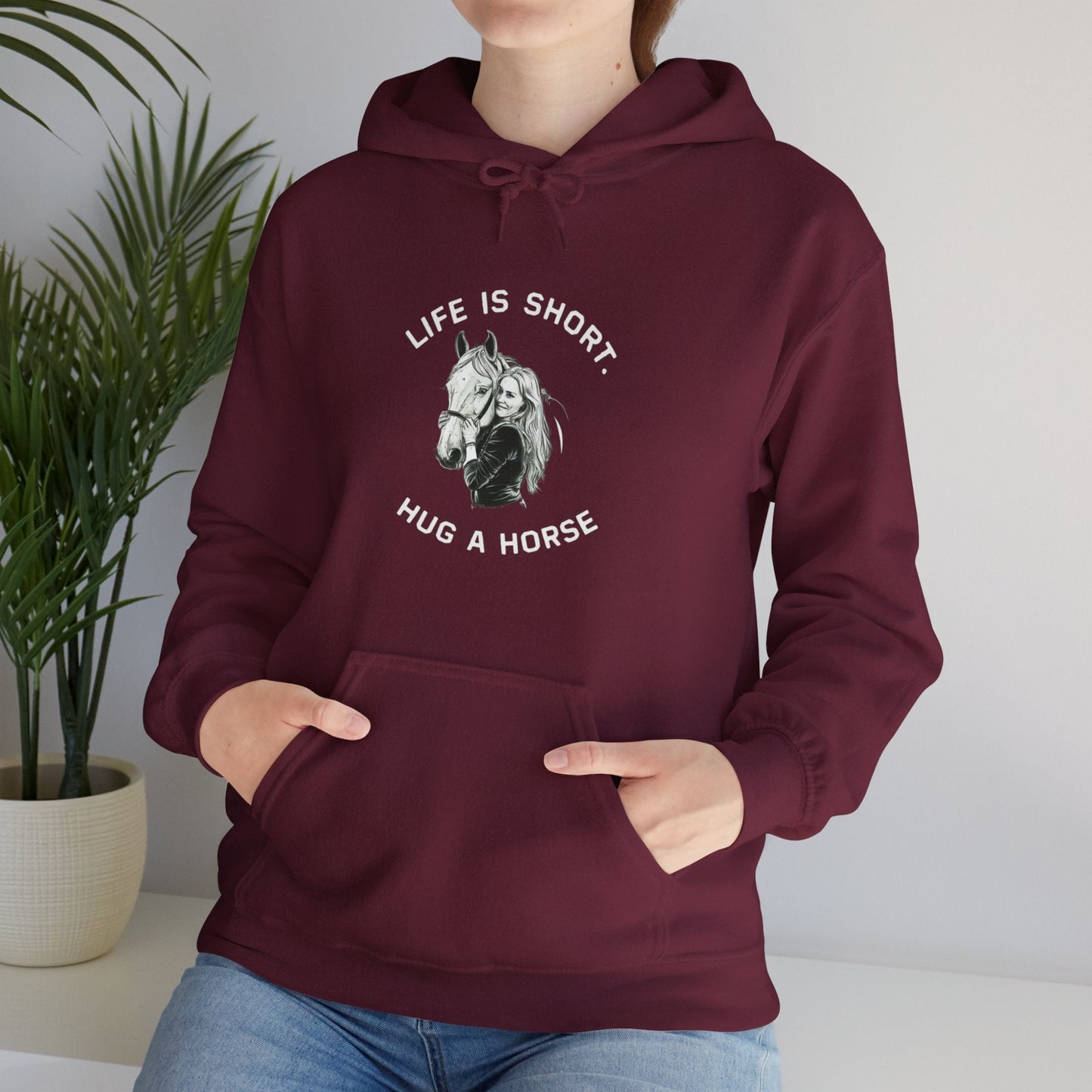 Hoodie life is short hug a horse Unisex Hoodie GS_32