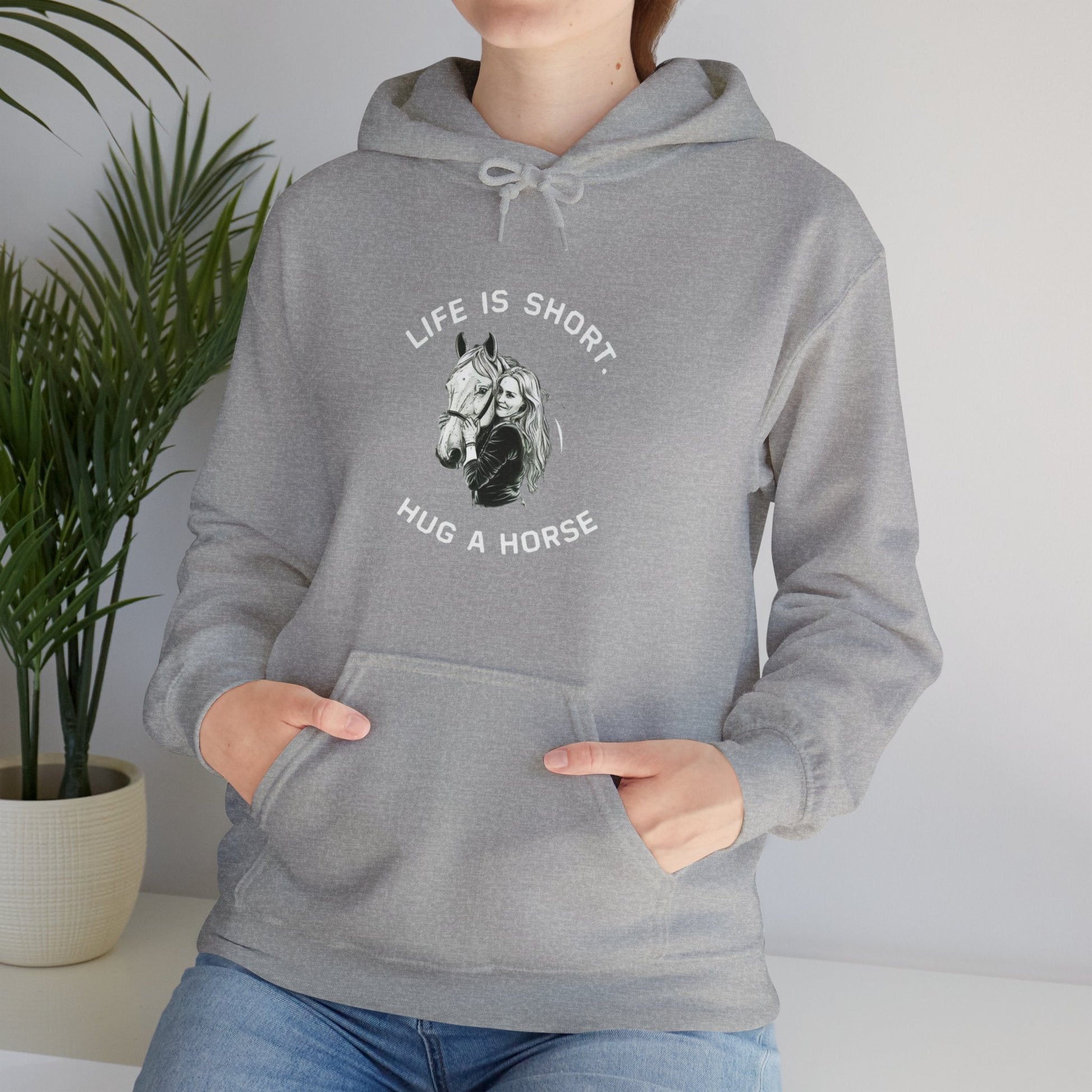 Hoodie life is short hug a horse Unisex Hoodie GS_32