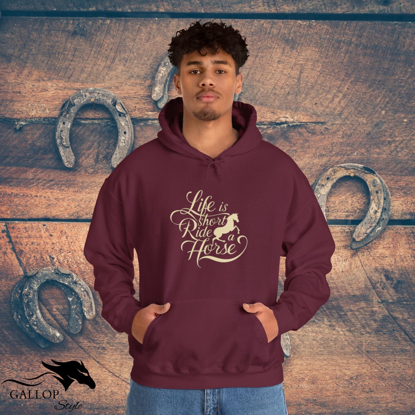 Hoodie Life is Short Ride Horse Unisex Hoodie GS_39