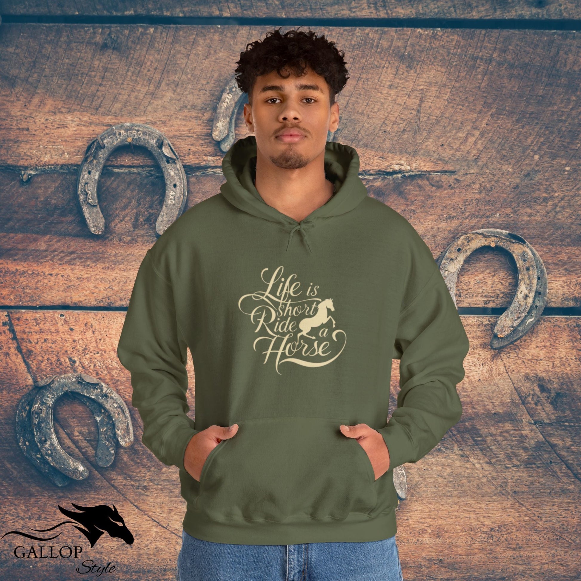 Hoodie Life is Short Ride Horse Unisex Hoodie GS_39