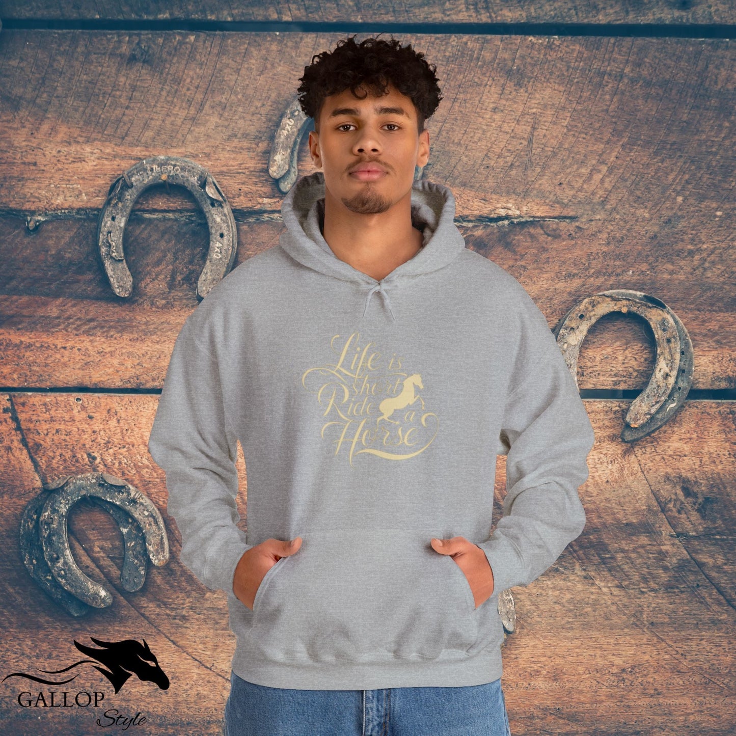 Hoodie Life is Short Ride Horse Unisex Hoodie GS_39