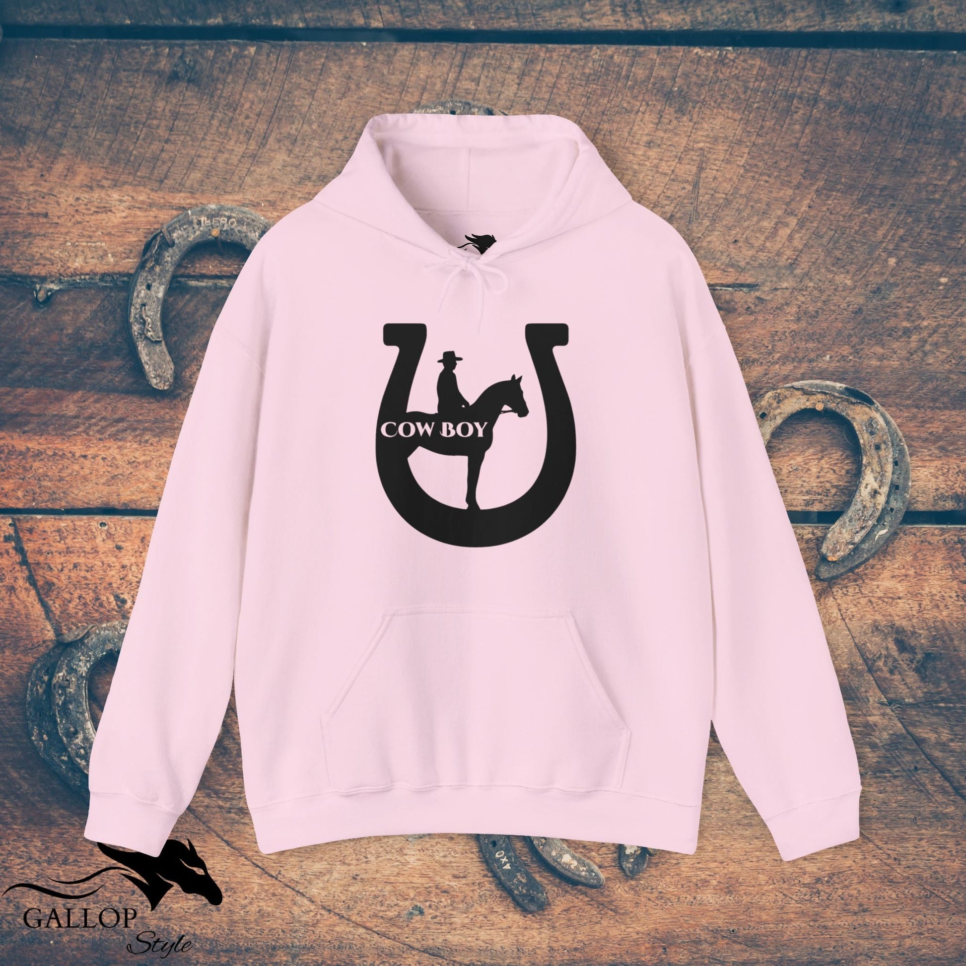 Hoodie Light Pink / S Cowboy Horseshoe Unisex Hoodie GS_46