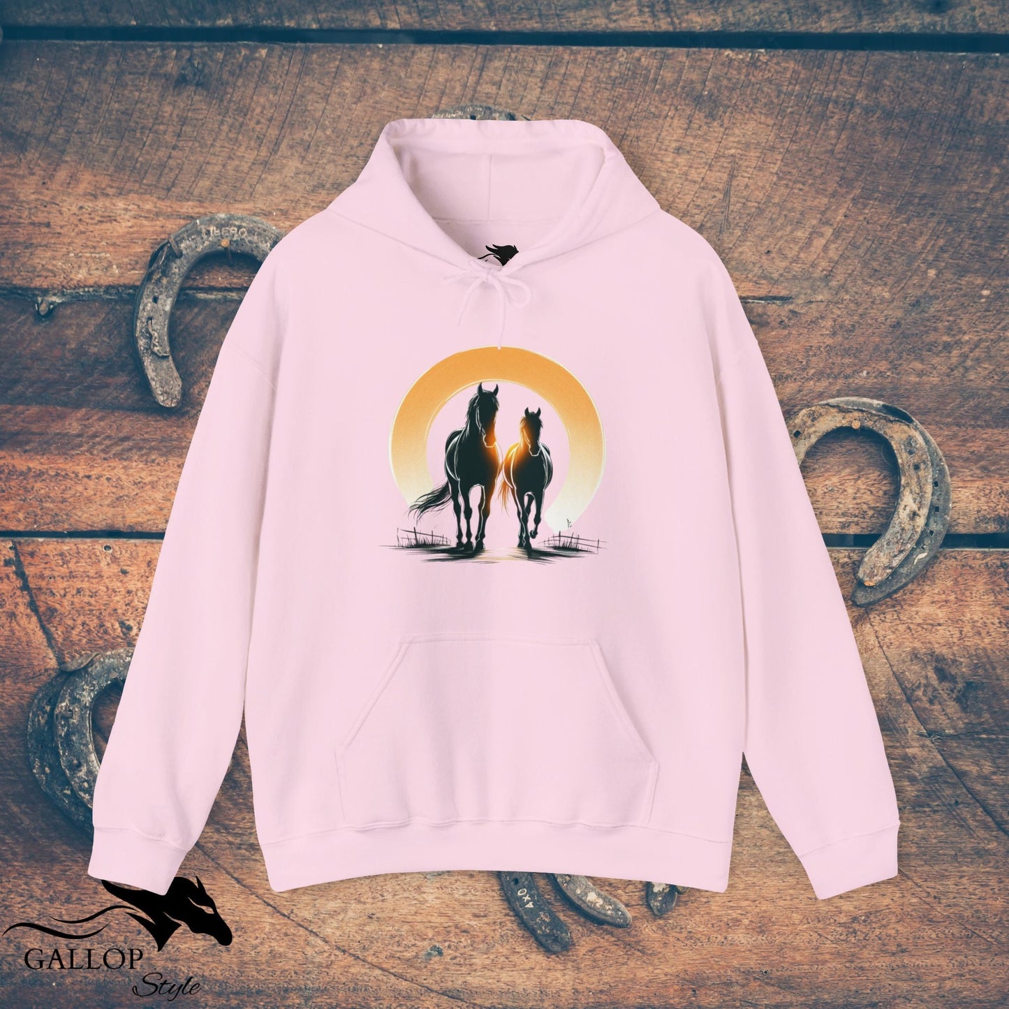 Hoodie Light Pink / S Horse Couple Unisex Hoodie GS_42