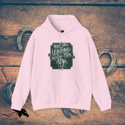 Hoodie Light Pink / S Horse Girls Lead Neightion Unisex Hoodie GS_12