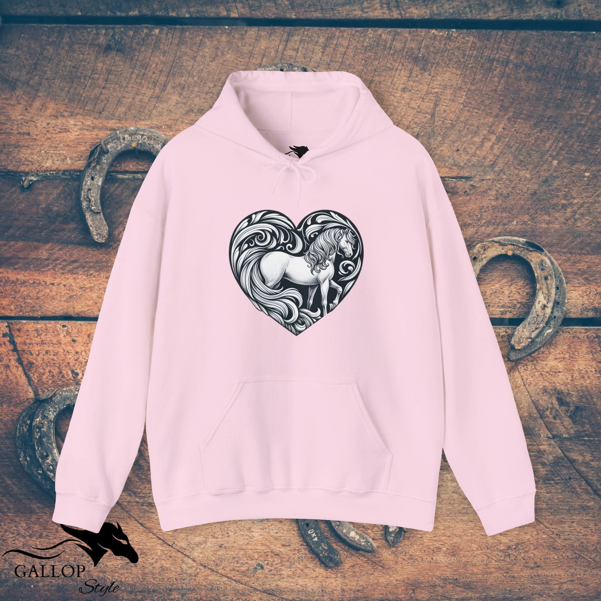 Hoodie Light Pink / S Horse in Heart Unisex Hoodie GS_25