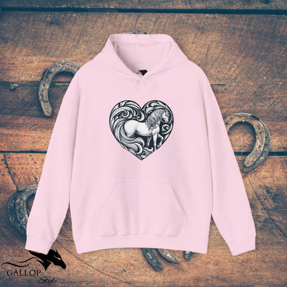 Hoodie Light Pink / S Horse in Heart Unisex Hoodie GS_25