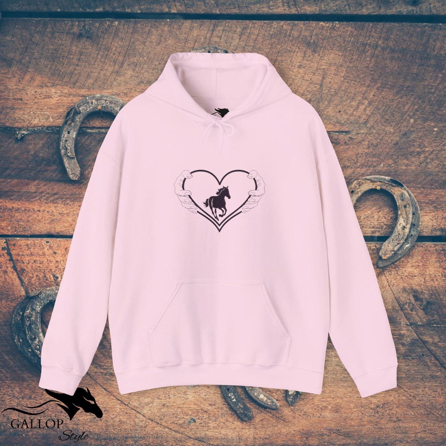 Hoodie Light Pink / S Love a Horse Unisex Hoodie GS_31