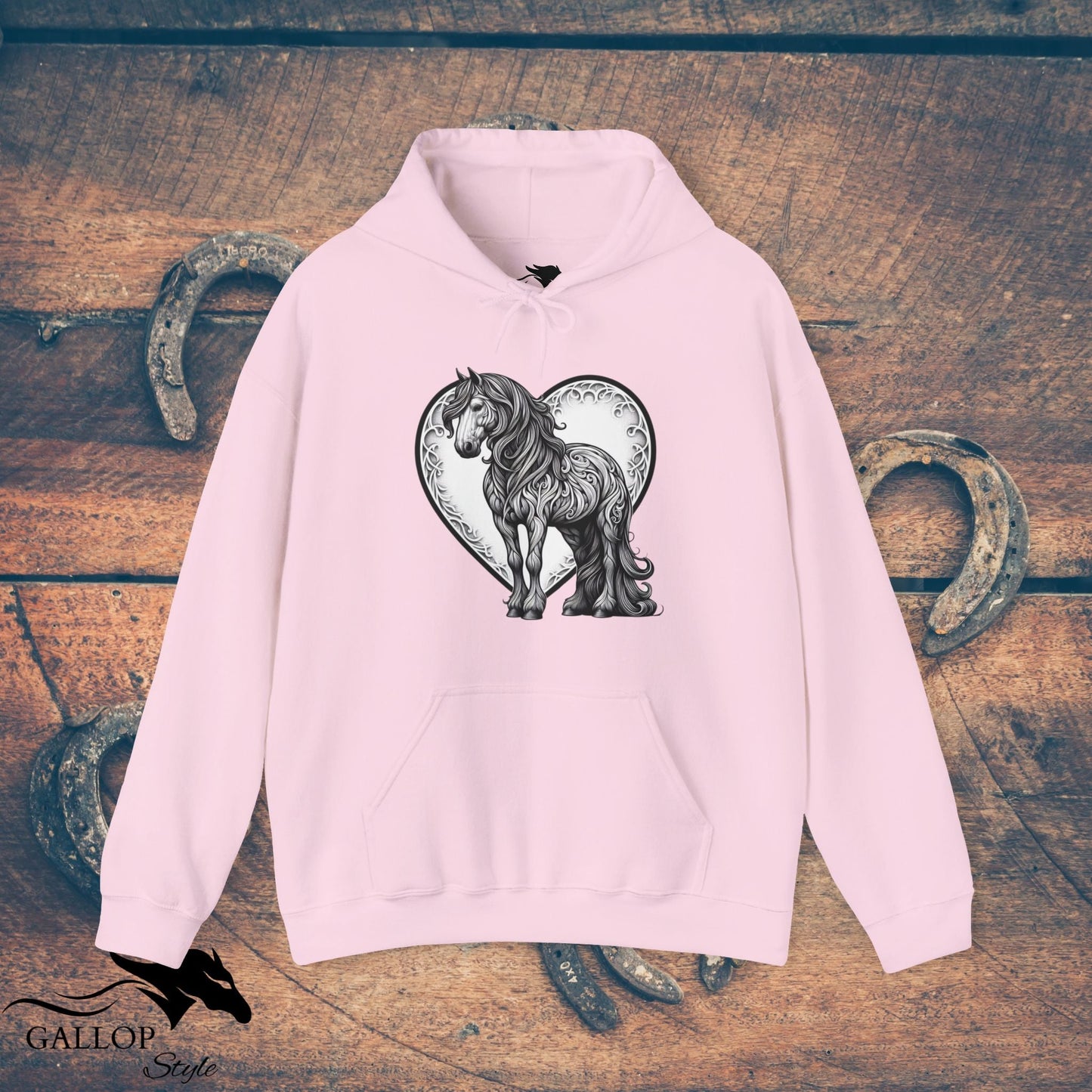 Hoodie Light Pink / S Paisley Horse Love Unisex Hoodie GS_37