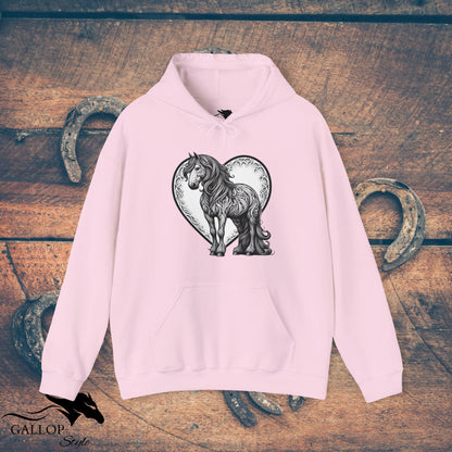 Hoodie Light Pink / S Paisley Horse Love Unisex Hoodie GS_37