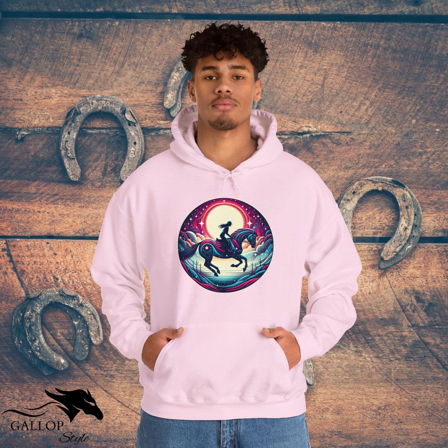 Hoodie Lunar Horse & Rider Modern Unisex Hoodie GS_6