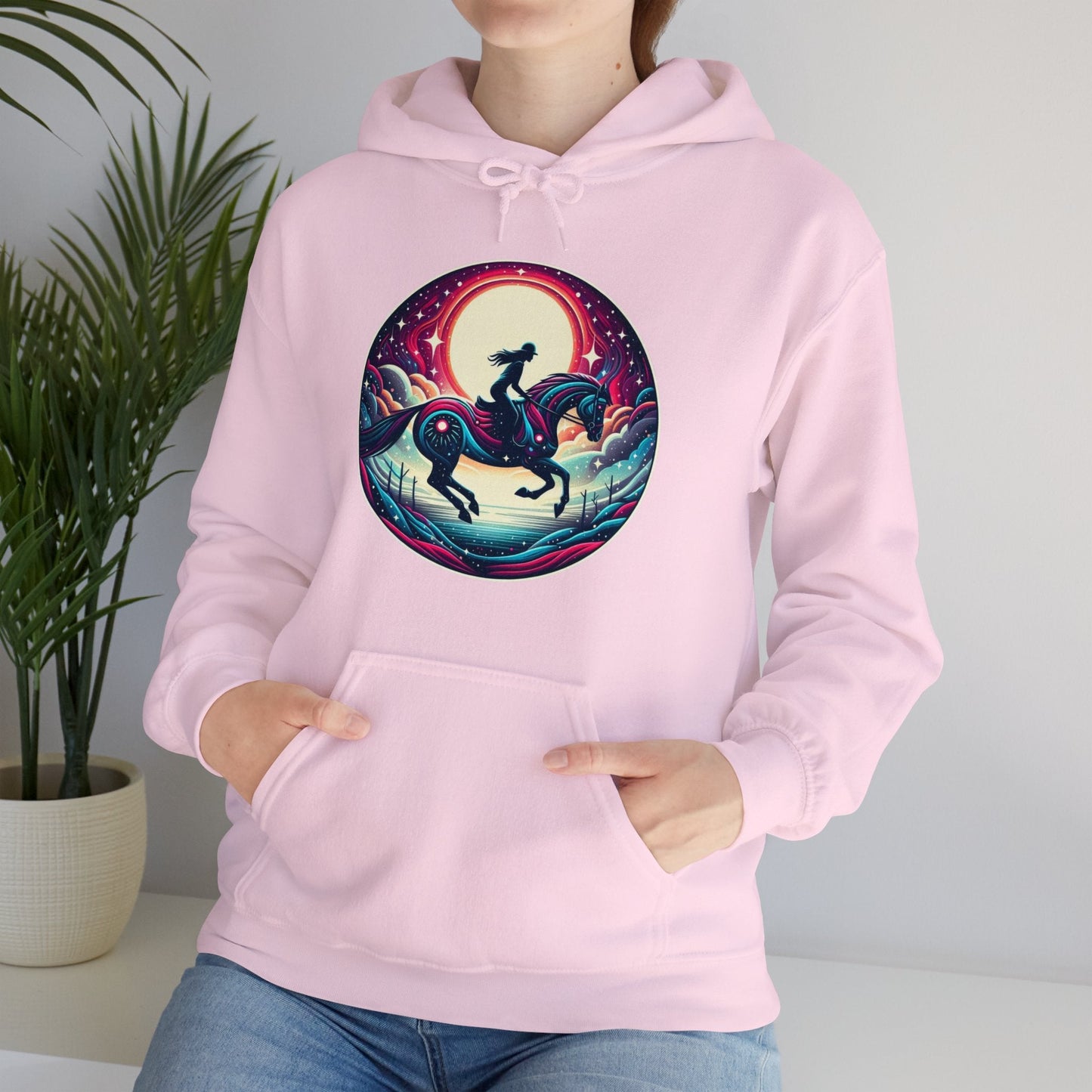 Hoodie Lunar Horse & Rider Modern Unisex Hoodie GS_6