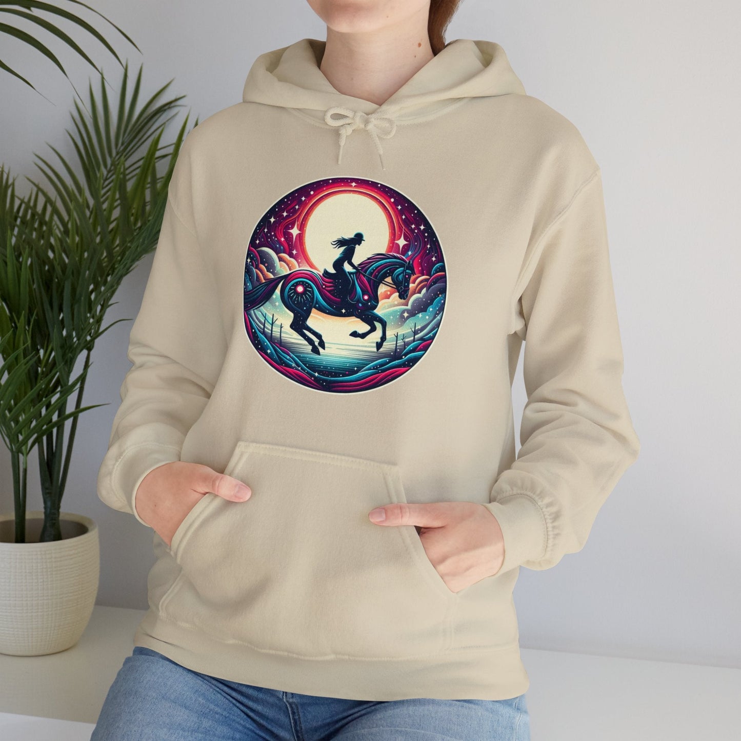 Hoodie Lunar Horse & Rider Modern Unisex Hoodie GS_6