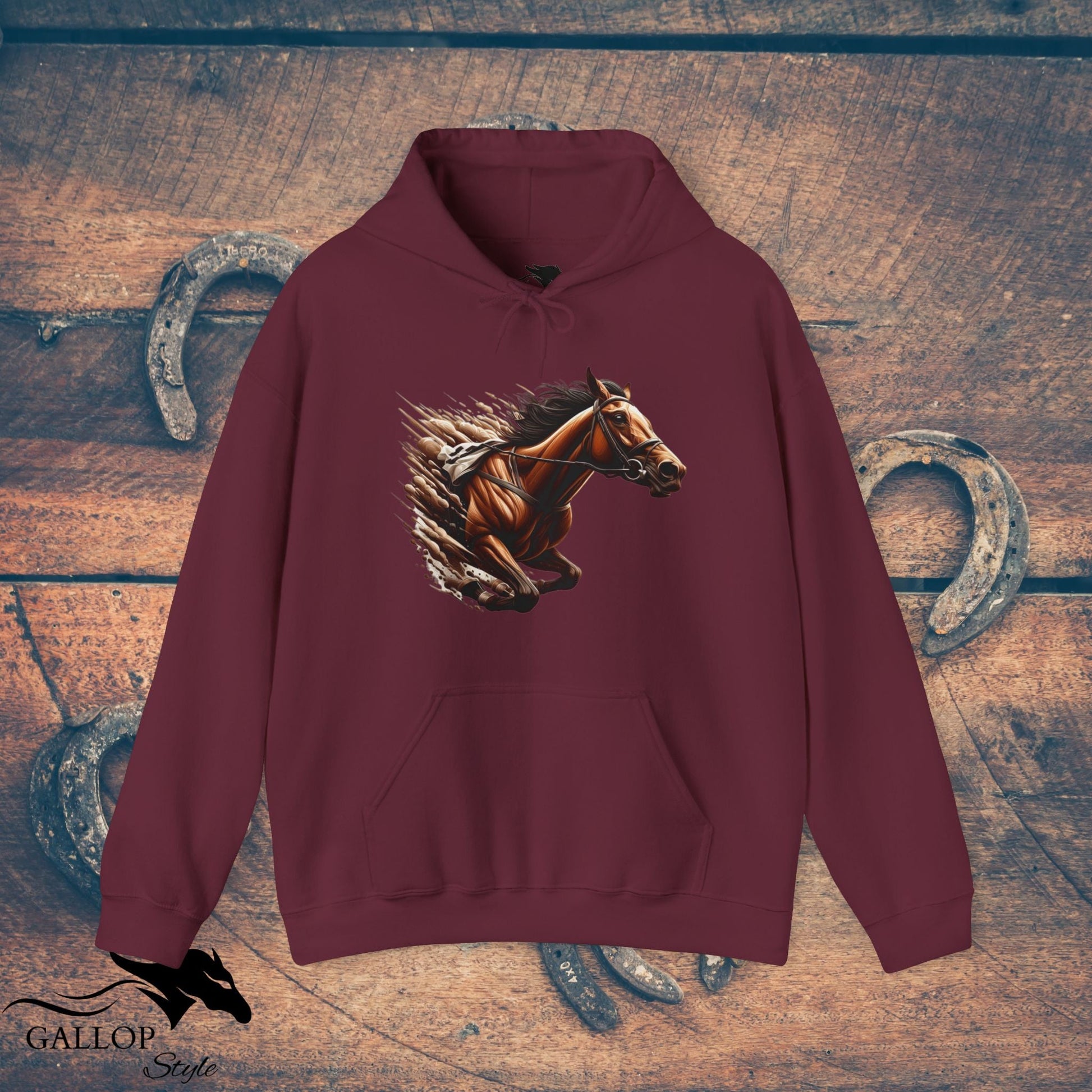 Hoodie Maroon / S Race Horse Break Out Unisex Hoodie GS_8