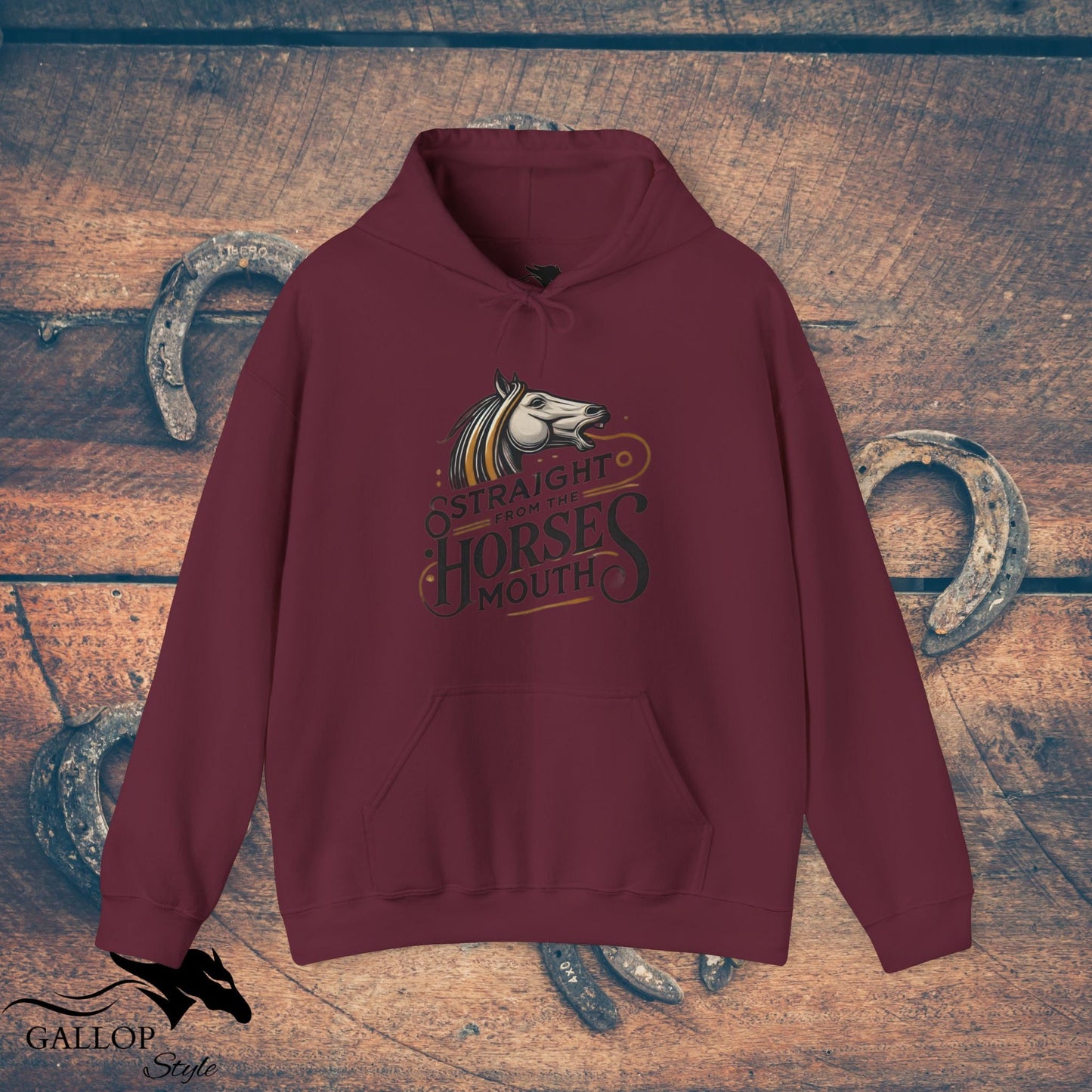 Hoodie Maroon / S Straight from Horses Mouth Unisex Hoodie GS_11