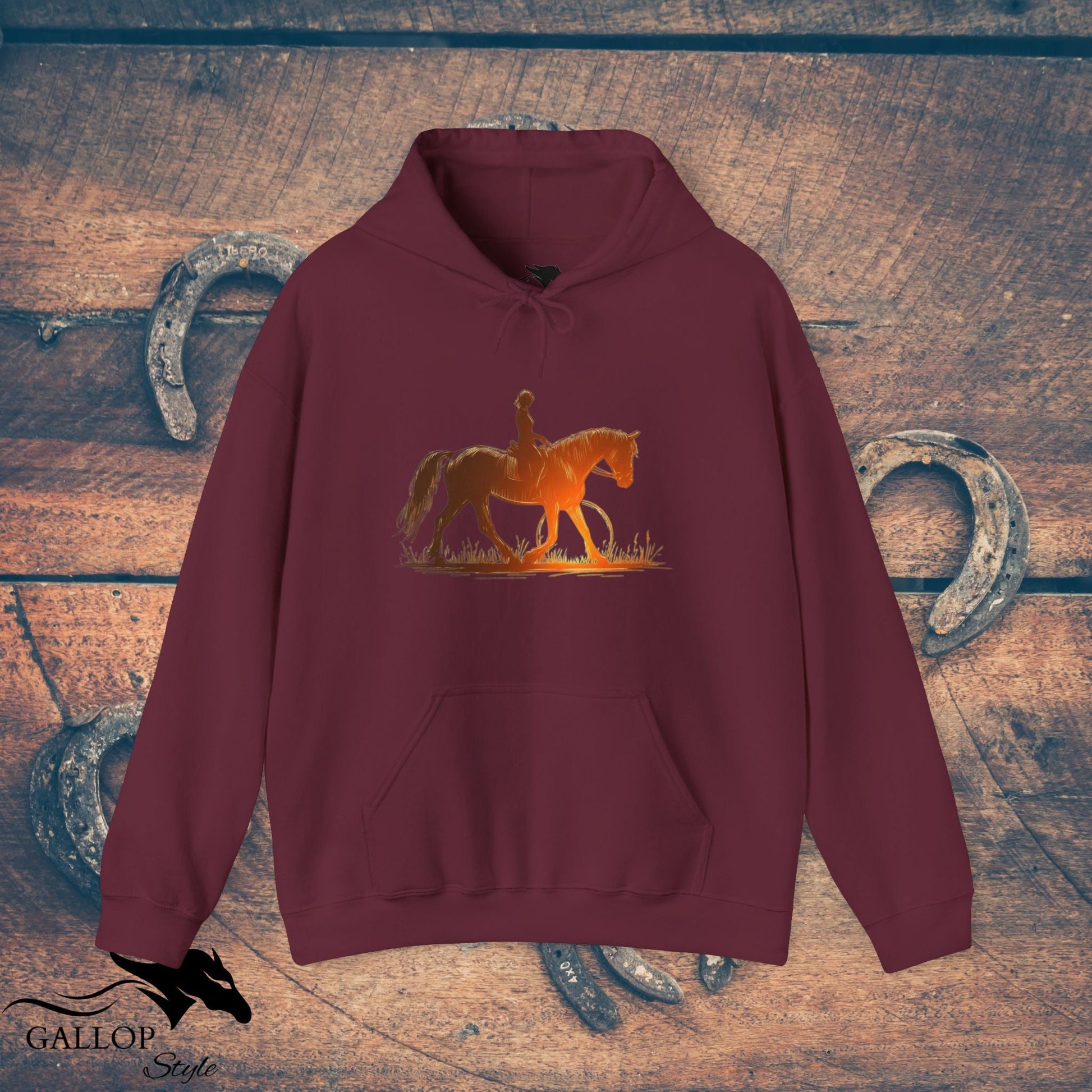 Hoodie Maroon / S Sunset Stroll Unisex Hoodie GS_40