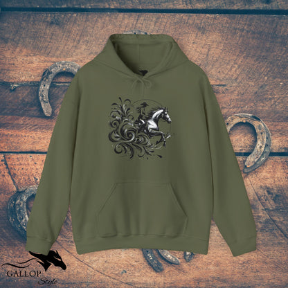 Hoodie Military Green / S Female Gallop Splash Unisex Hoodie GS_38