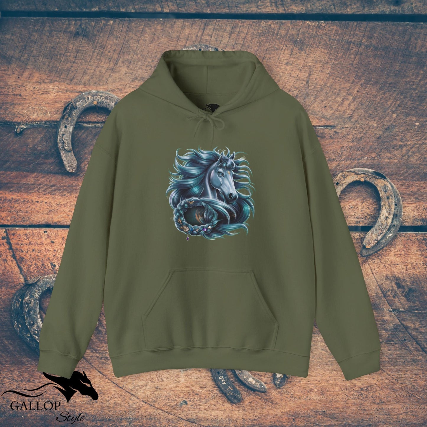 Hoodie Military Green / S Mystical Majesty Blue Unisex Hoodie GS_23