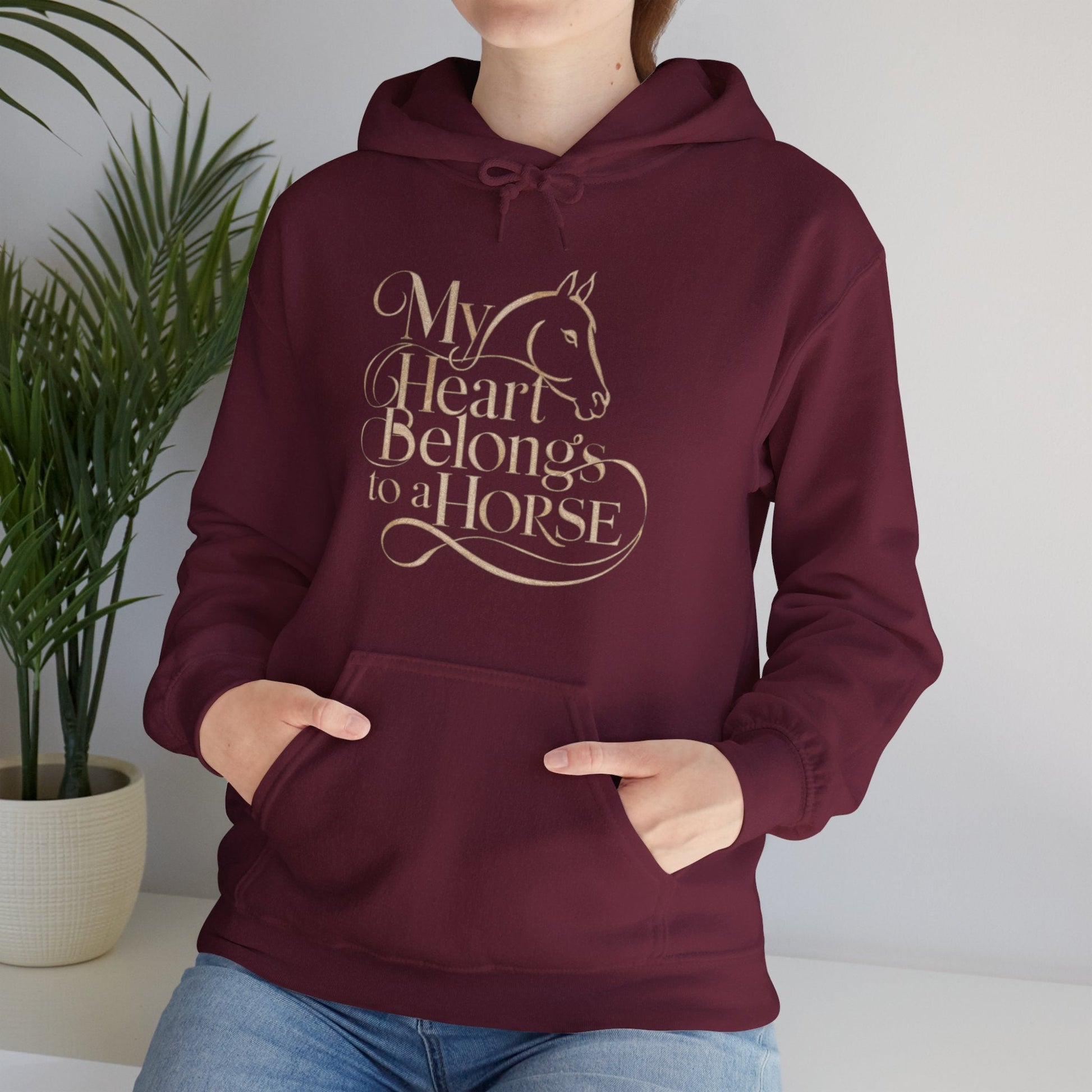 Hoodie My Heart Belongs to Horse Unisex Hoodie GS_15