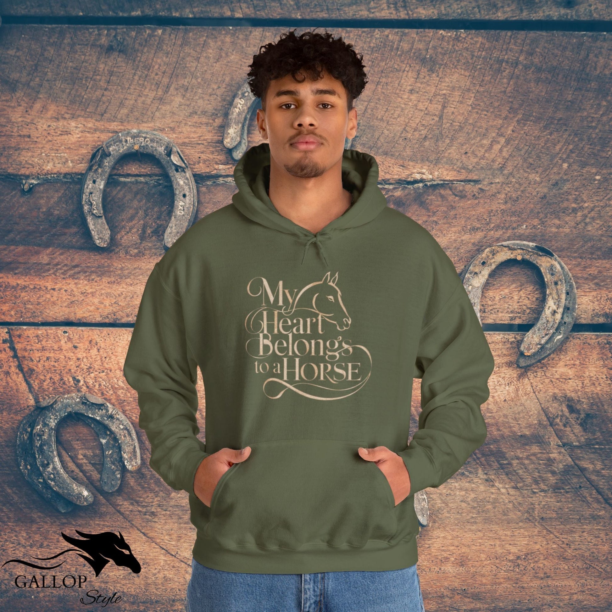 Hoodie My Heart Belongs to Horse Unisex Hoodie GS_15