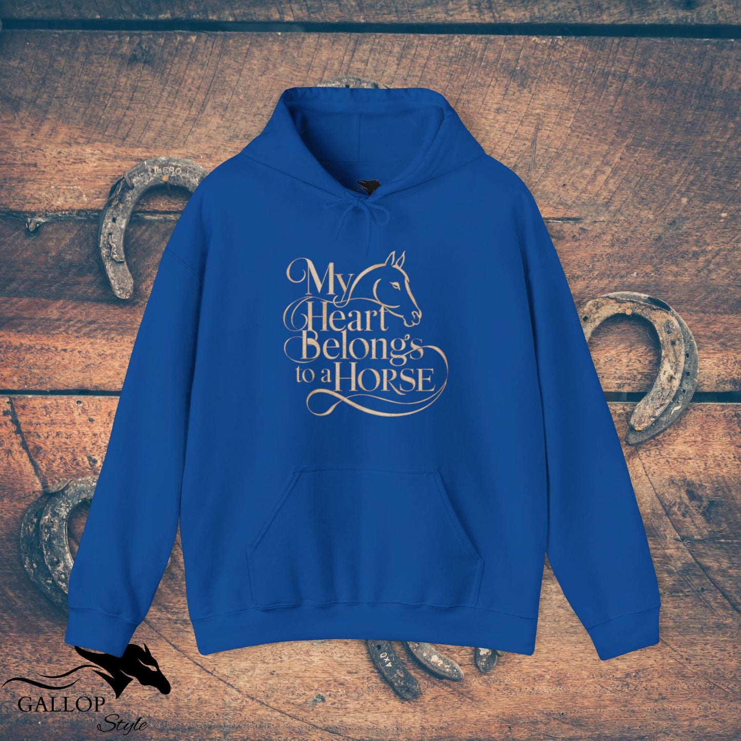 Hoodie Royal / S My Heart Belongs to Horse Unisex Hoodie GS_15