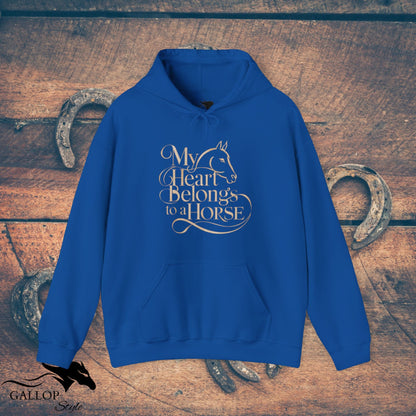 Hoodie Royal / S My Heart Belongs to Horse Unisex Hoodie GS_15