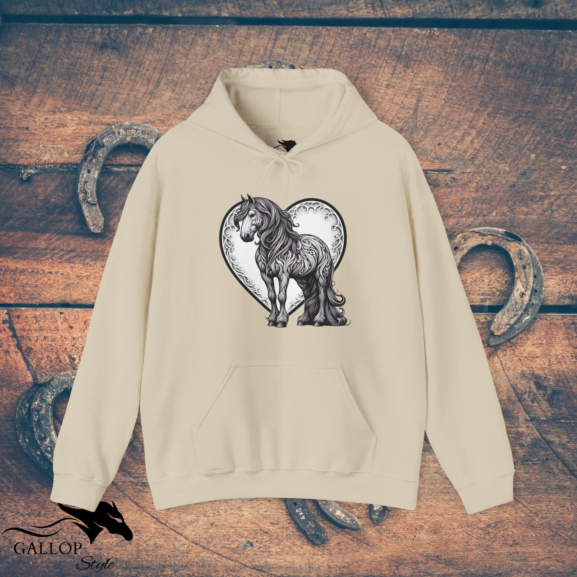 Hoodie Sand / S Paisley Horse Love Unisex Hoodie GS_37