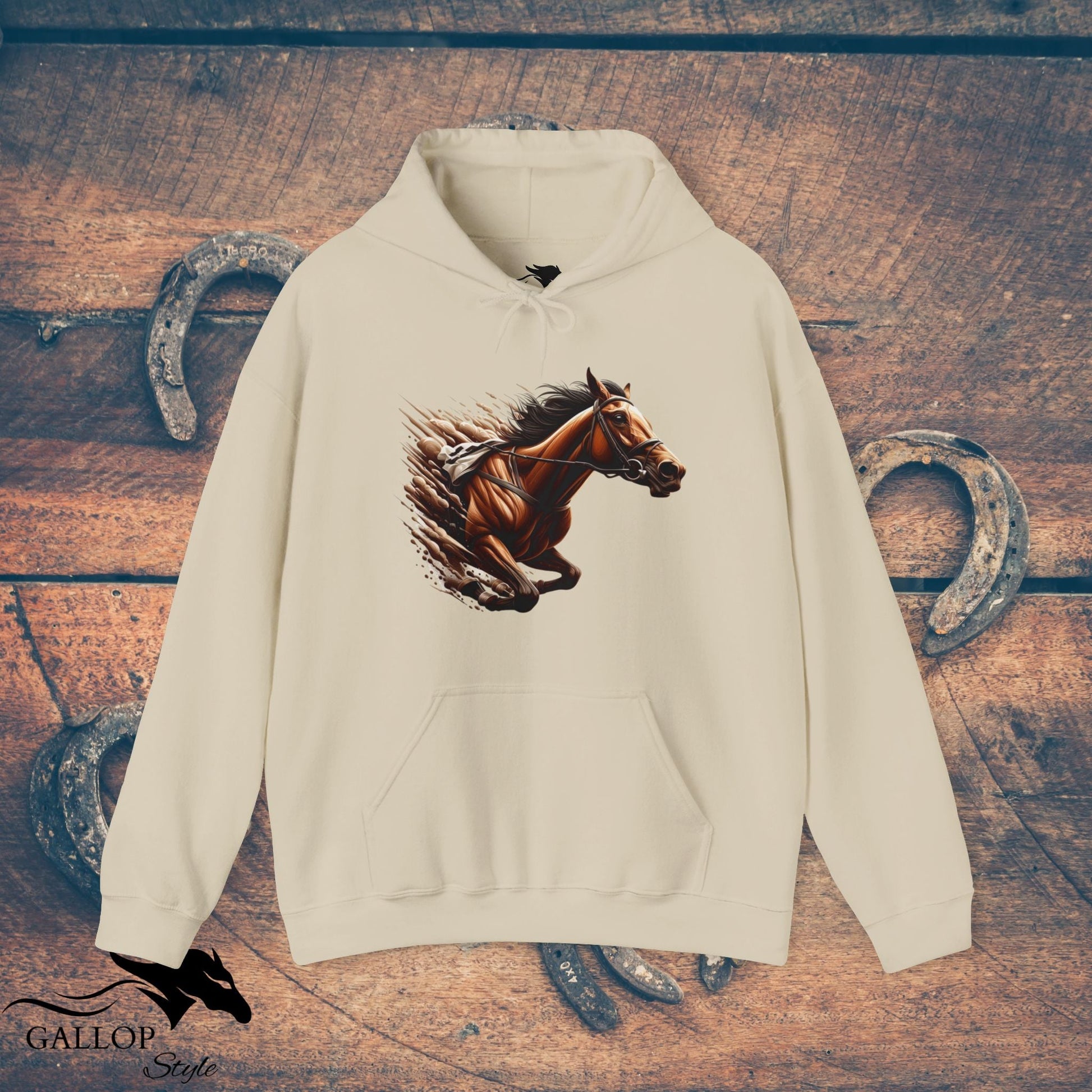 Hoodie Sand / S Race Horse Break Out Unisex Hoodie GS_8