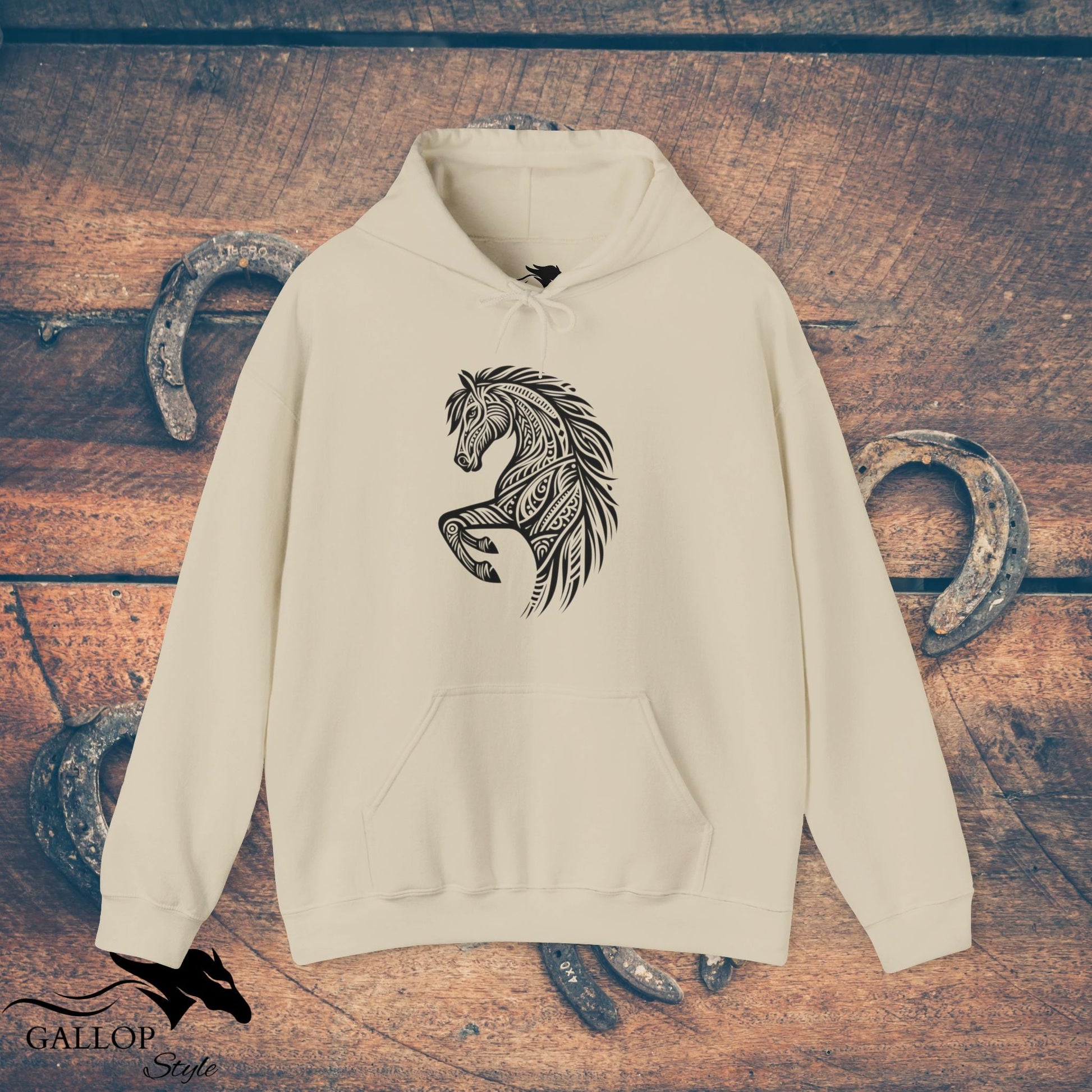 Hoodie Sand / S Tribal Horse Head Unisex Hoodie GS_29